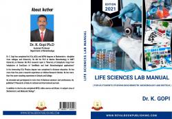 Cover for LAB MANUAL ON LIFE SCIENCES (For UG Students Studying Courses Biochemistry Microbiology and Biotechnology)
