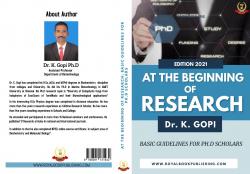 Cover for AT THE BEGINNING OF RESEARCH  BASIC GUIDELINES FOR PH D SCHOLARS