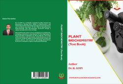 Cover for PLANT BIOCHEMISTRY (Text Book)